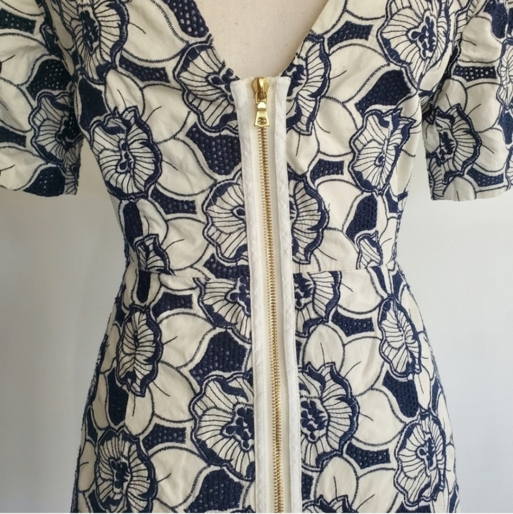 J. Crew Collection Floral Embroidered Zip Back Dress - Picture 8 of 12